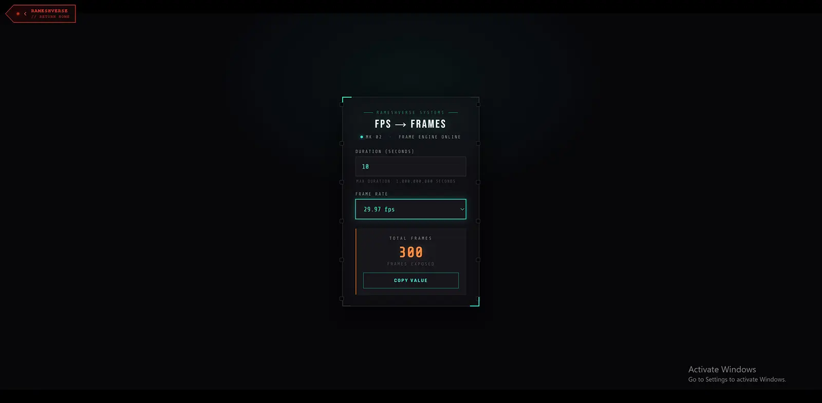 Seconds to Frames thumbnail